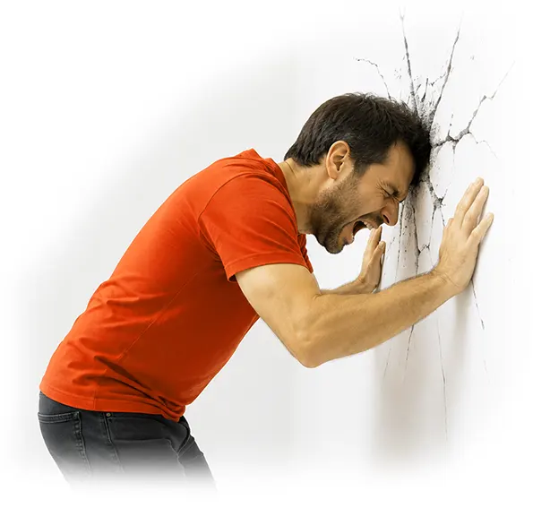 Testa contro il muro per la cefalea a grappolo